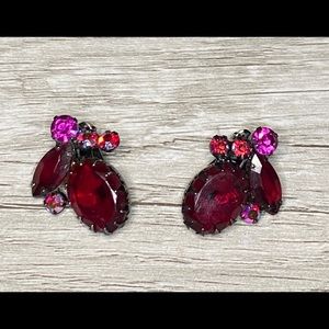 Vintage costume clip on earrings